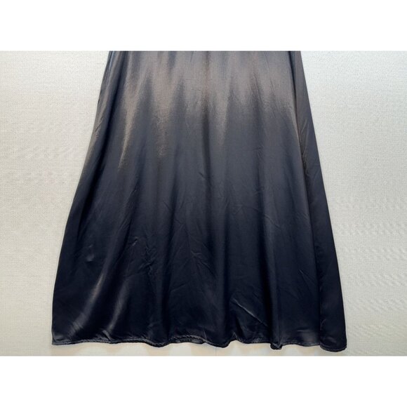 Molly Malloy Evening Party Dress Womens 6 Petite Black Gold Glittery A-Line Midi - Picture 9 of 16